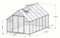 skleník LANITPLAST SARANA 8x14 PC 4 mm strieborný LG4750