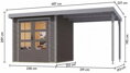 hybridný domček KARIBU JUPITER 3B (12360) terragrau / svetlo sivý + prístavok 219 cm LG4985