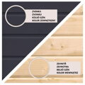 hybridný domček KARIBU JUPITER 3C (12364) antracit / antracit + prístavok 219 cm LG4990