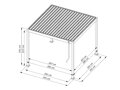 bioklimatická pergola LANITPLAST ALUGARDEN 3x3 m LG5062