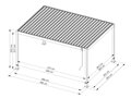 bioklimatická pergola LANITPLAST ALUGARDEN 4x3 m LG5063