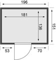fínska sauna KARIBU BODIN (85578) LG5084