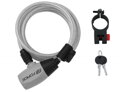 FORCE zámok RON špirálový s držiakom 110cm / 8mm, číry