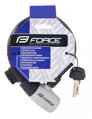 FORCE zámok RON špirálový s držiakom 185cm / 8mm, čierny