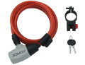 FORCE zámok RON špirálový s držiakom 185cm / 8mm, červený