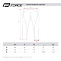 FORCE kraťasy LADY BIKE 3/4 do pásu s vložkou, čierne