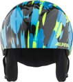 ALPINA Detská lyžiarska prilba PIZI neon-blue green