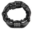 FORCE zámok CHAIN kódový 120cm/4mm, čierny