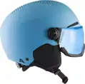 ALPINA Juniorská lyžiarska prilba ZUPO VISOR Q-LITE smoke-blue matt/blue