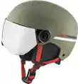 ALPINA Juniorská lyžiarska prilba ZUPO VISOR Q-LITE olive-red matt - orange-silver