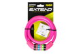 Extend zámok na bicykel NUMERIC 4, 12*1000mm, multicolor digits