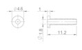 Extend kompresná vložka-ihla pre vnút.pr. 2,1mm SHIMANO BH-90