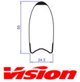 VISION predný ráfik METRON 55 RB TUBULAR 18H Sandblast