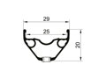 REMERX ráfik E-ROCKY 3025 DISC (29') 622x25 BA+nit,32 dier, AV