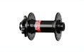 Novatec Hub front D041SB-B15 alloy, anodized black, 32H/14G, with Novatec HRWT 360 Degree logo, with ANO.BLK SIDE CAPS, without QR, 2xNBK bearings, OEM