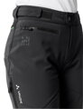 Vaude cyklistické nohavice Qimsa Softshell II, dámske, black/black
