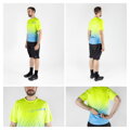 FORCE dres MTB ANGLE, krátky rukáv, fluo-modrý