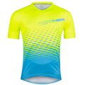 FORCE dres MTB ANGLE, krátky rukáv, fluo-modrý