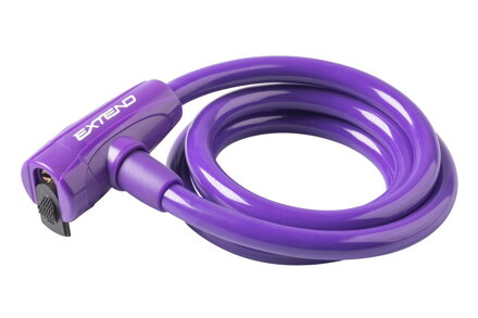 Zámok na bicykel Extend COMPANION 12*1200mm, purple