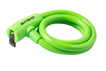 Zámok na bicykel Extend COMPANION 12*1200mm, lime green