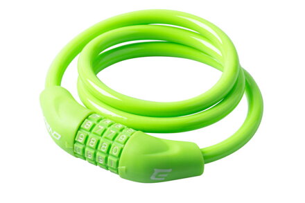 Zámok na bicykel Extend NUMERIC 4, 10*1000mm, lime green