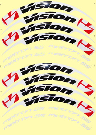 VISION nálepky na ráfik METRON 55 RB CH VT-855 (1bike)