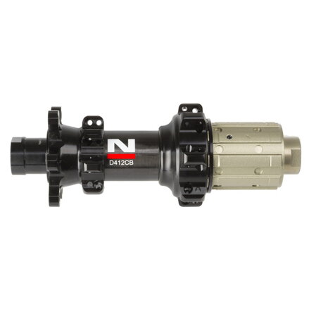 Náboj Novatec D412CB-X12-11S, zadný, 24-dierový, čierny (N-logo)