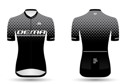 Cyklistický dres pánsky  DEMA black/gray M
