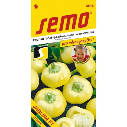 Paprika jabĺčková sladká - Jablina F1 hybrid 15 s