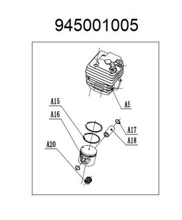945001005 - Valec a piest kompletný