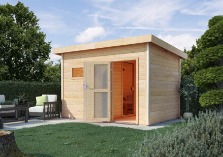 fínska sauna KARIBU SKROLLAN 3 (86308) s predsieňou