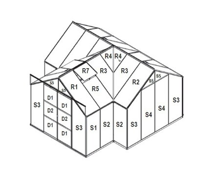 náhradné presklenie pre skleník VITAVIA SIRIUS PC 4 mm LG3048