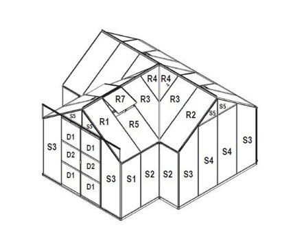 náhradné presklenie pre skleník VITAVIA SIRIUS PC 6 mm LG3049