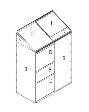 náhradné presklenie pre skleník VITAVIA IDA 900 PC 6 mm LG3076