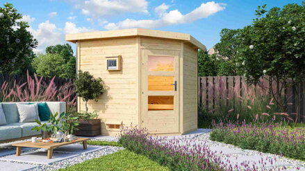 fínska sauna KARIBU MIKKA (86231) natur LG3768