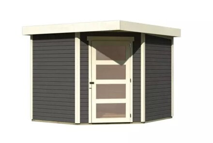 drevený domček KARIBU SCHWANDORF 5 (73471) terragrau LG3905