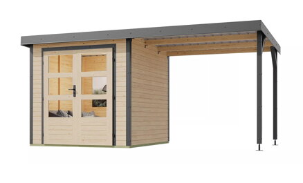 hybridný domček KARIBU JUPITER A (93423) natur / terragrau LG4030