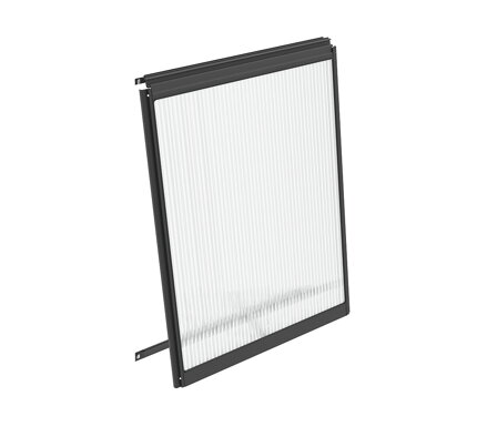 stenové ventilačné okno čierne VITAVIA typ V (40000608) PC 6 mm LG4109