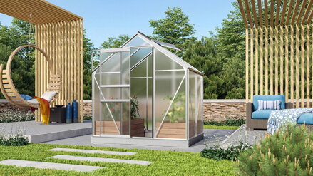 skleník VITAVIA VENUS 2500 PC 6 mm strieborný LG4134
