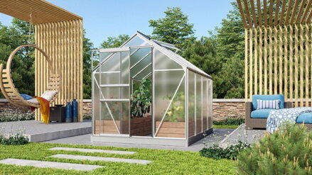 skleník VITAVIA VENUS 5000 PC 6 mm strieborný LG4140