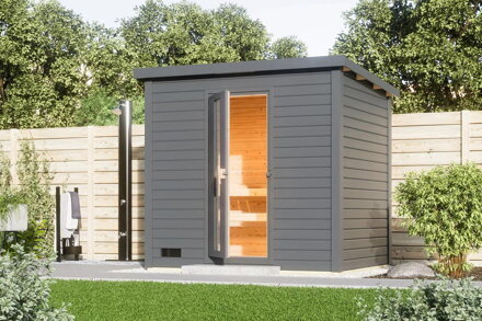 fínska sauna KARIBU HYTTI 3 (97711) terragrau LG4147