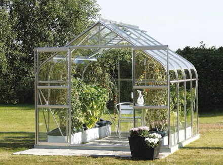 skleník VITAVIA DIANA 6700 číre sklo 3 mm strieborný LG4218