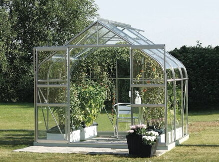 skleník VITAVIA DIANA 5000 číre sklo 3 mm strieborný LG4223