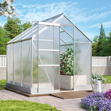 skleník VITAVIA APOLLO 3800 PC 6 mm strieborný LG4393
