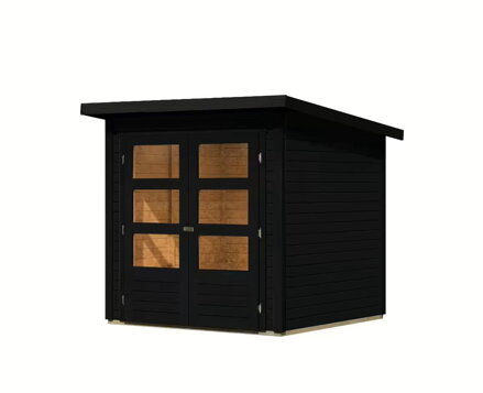 drevený domček KARIBU STOCKACH 2 (10252) čierny LG4442
