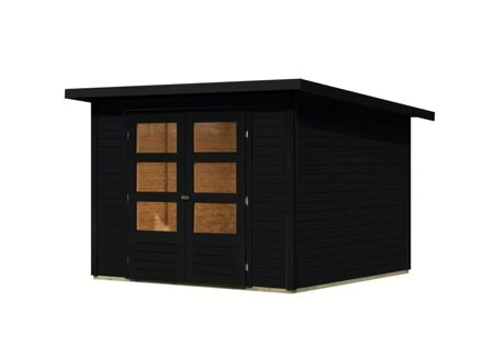 drevený domček KARIBU STOCKACH 4 (10933) čierny LG4444