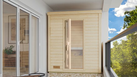 fínska sauna KARIBU HYTTI 0 (355) natur LG4501