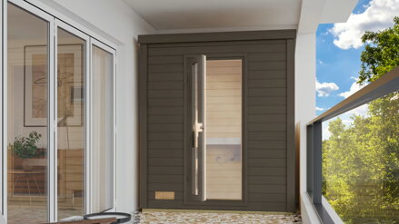 fínska sauna KARIBU HYTTI 0 (356) terragrau LG4502