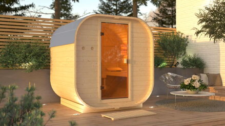 fínska sauna KARIBU QUADRO 1 (109) natur LG4536