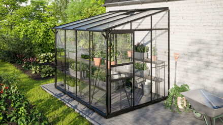 skleník VITAVIA IDA 5200 sklo 3 mm + PC 6 mm čierny LG4644